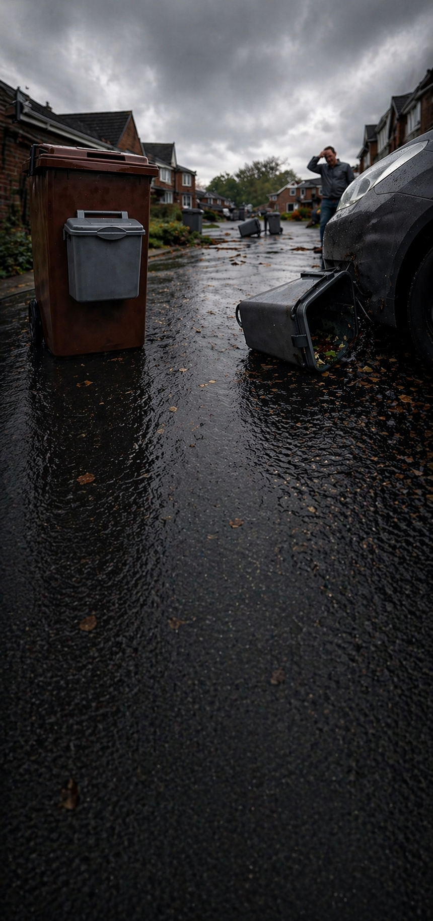 BinSaver mounted on a wheelie bin