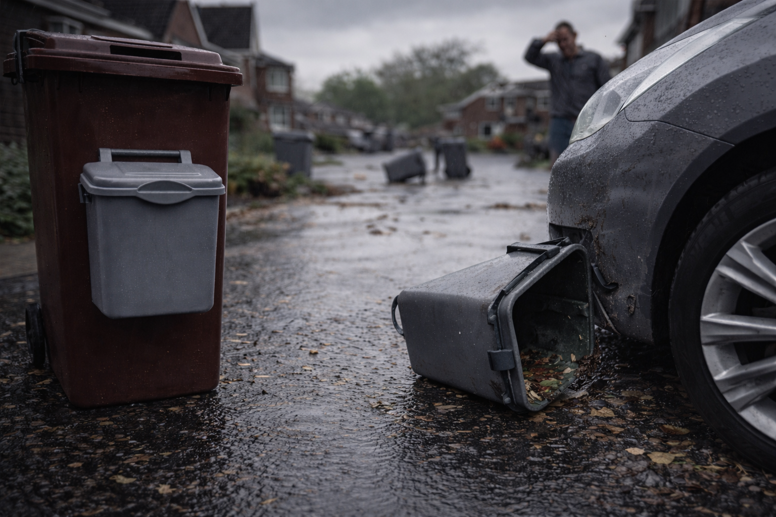 BinSaver mounted on a wheelie bin